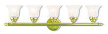 Livex Lighting 1065-02 - 5 Light Polished Brass Bath Light