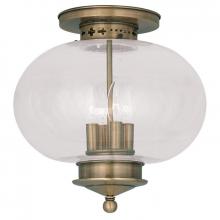 Livex Lighting 5038-01 - 4 Light Antique Brass Ceiling Mount