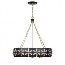 Savoy House 1-2493-6-104 - Venice 6-Light Chandelier in Metropolis Black and Gold by Breegan Jane