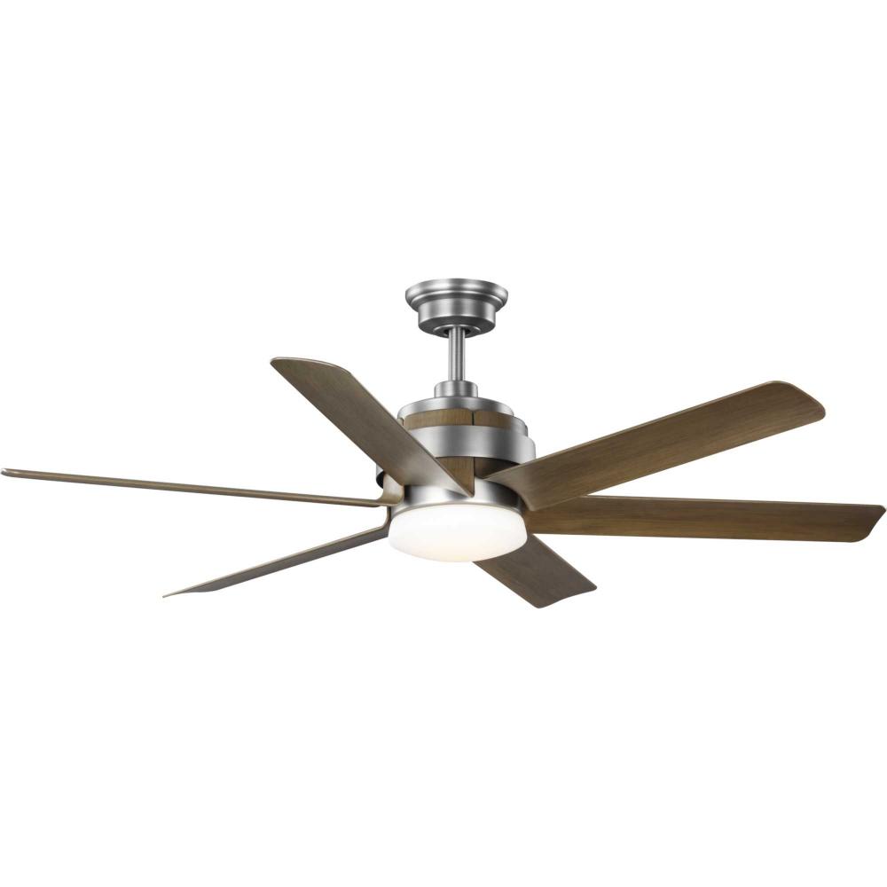Kaysville Collection 6-Blade Chestnut 56-Inch DC Motor LED Urban Industrial Ceiling Fan