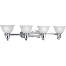 Progress P3164-15 - Madison Collection Four-Light Polished Chrome Etched Glass Traditional Bath Vanity Light