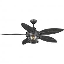 Progress P250034-171-WB - Alfresco Collection 54" Indoor/Outdoor Five-Blade Blistered Iron Ceiling Fan