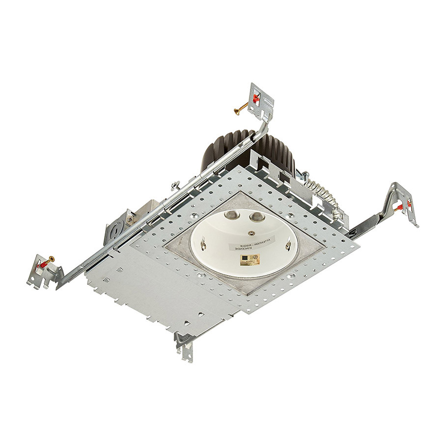 4in LEDme IC Rated New Construction Housing with Light Engine for Square Invisible Trim in 3000K