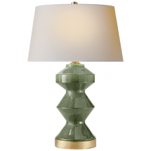 Visual Comfort & Co. Signature Collection CHA 8666SHK-NP - Weller Zig-Zag Table Lamp