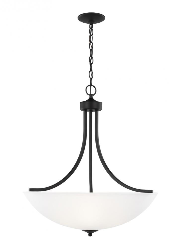 Geary transitional 4-light indoor dimmable ceiling pendant hanging chandelier pendant light in midni