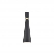 Kuzco Lighting Inc 493206-BK/GD - Vanderbilt 6-in Black With Gold Detail 1 Light Pendant