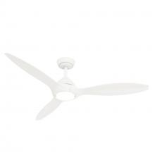 Casablanca Fan Company 52855 - Casablanca 56 Inch Surea Fresh White Damp Rated Ceiling Fan With LED Light Kit and Handheld Remote