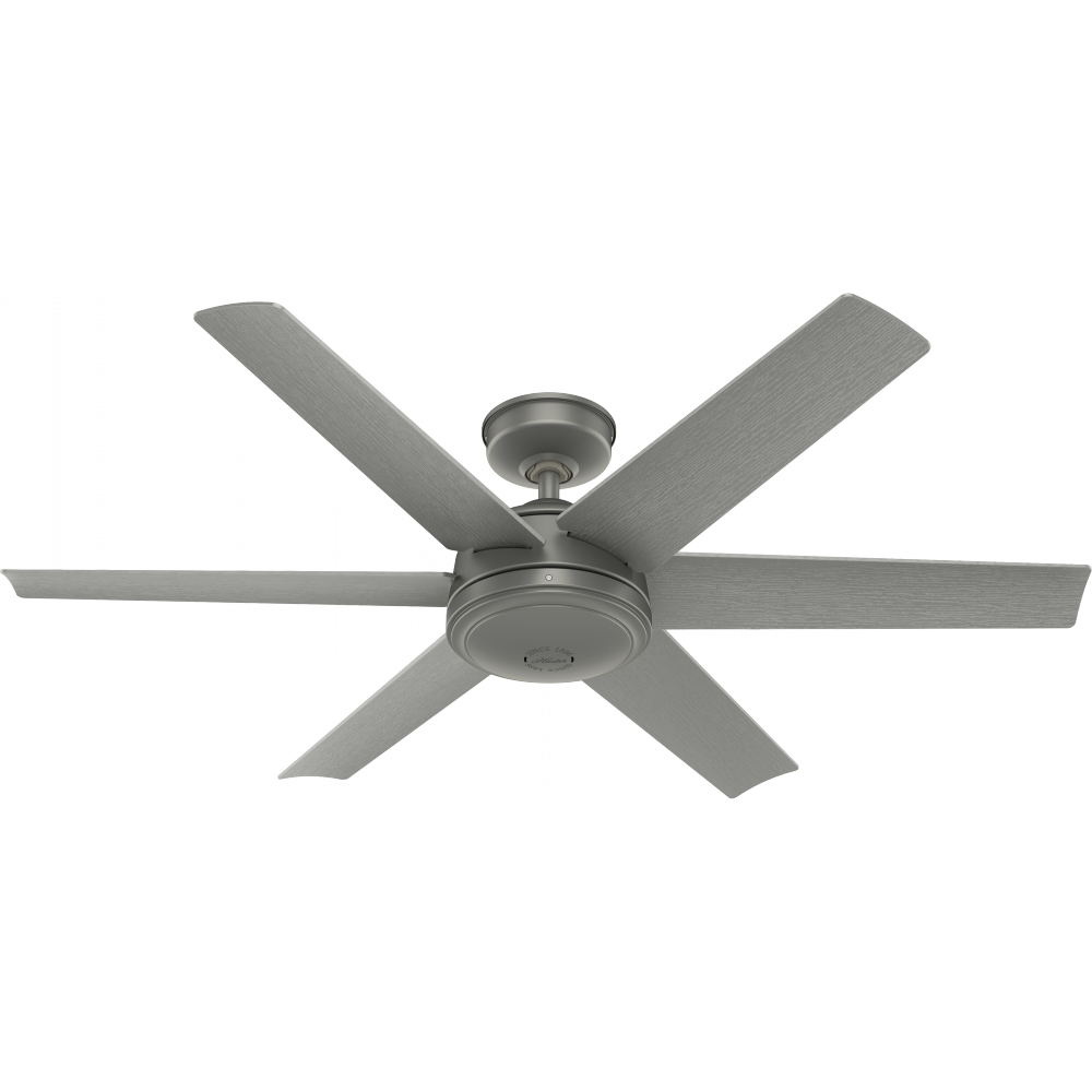 Hunter 52 inch Jetty Matte Silver WeatherMax Indoor / Outdoor Ceiling Fan and Wall Control