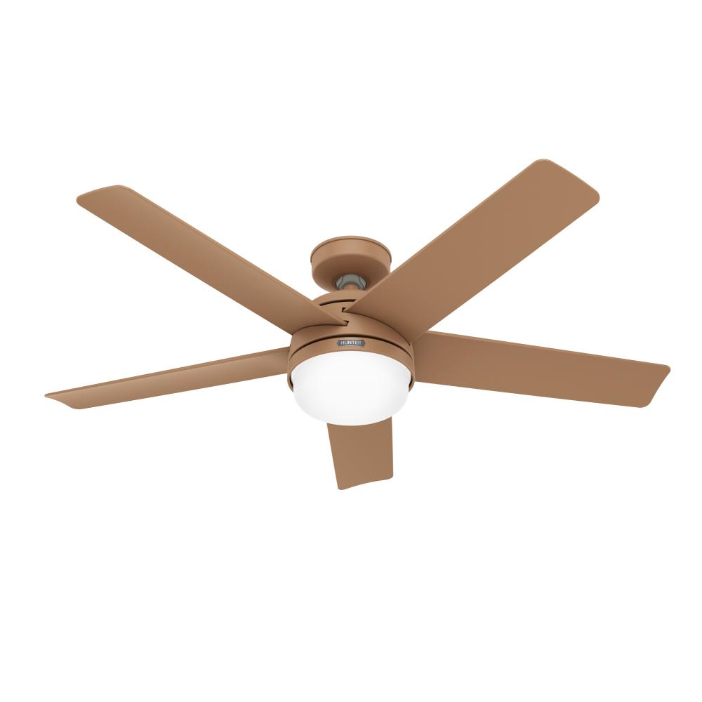 Hunter 52 inch Yuma Terracotta Damp Rated Ceiling Fan with LED Light Kit and Handheld Remote