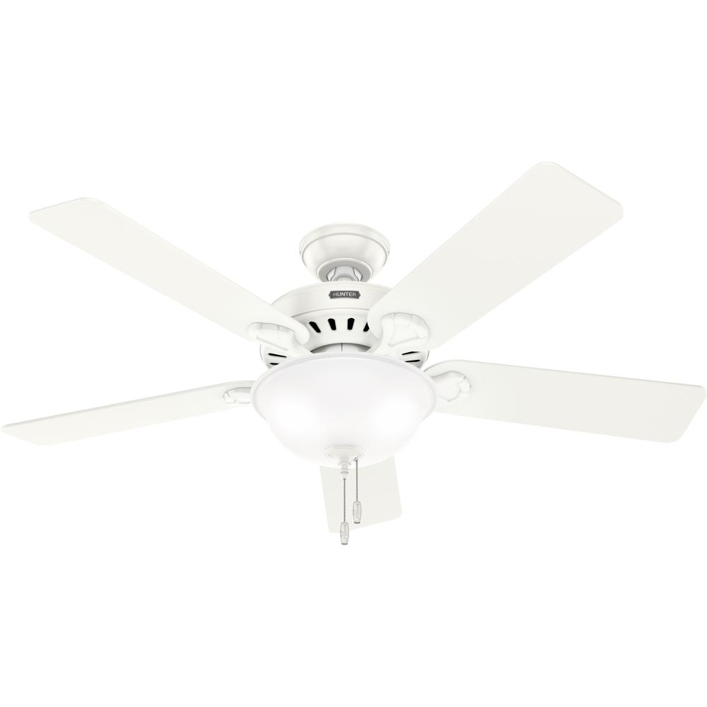 Hunter 52 inch Pro's Best Fresh White Ceiling Fan with LED Light Kit and Pull Chain