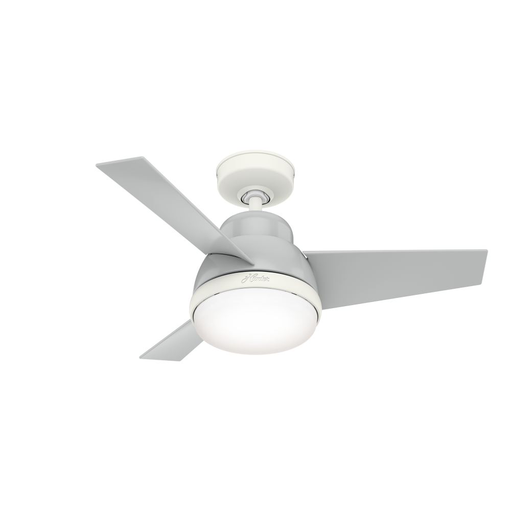 Hunter 36 inch Valda Dove Grey Ceiling Fan with LED Light Kit and Handheld Remote
