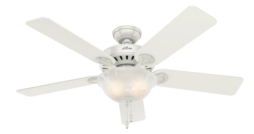 Hunter 52 inch Pro's Best White Ceiling Fan with LED Light Kit and Pull Chain