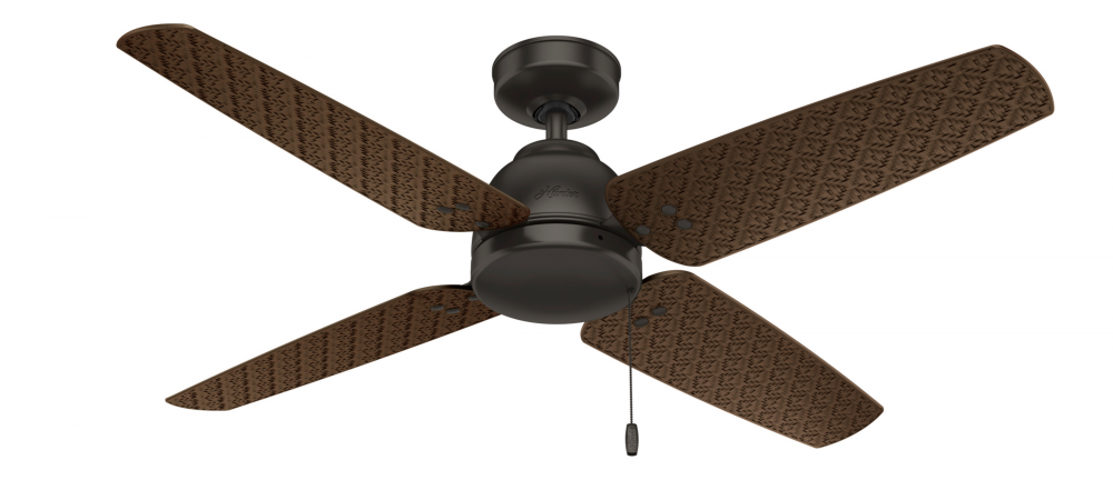 Hunter 52 inch Sunnyvale Premier Bronze Damp Rated Ceiling Fan and Pull Chain