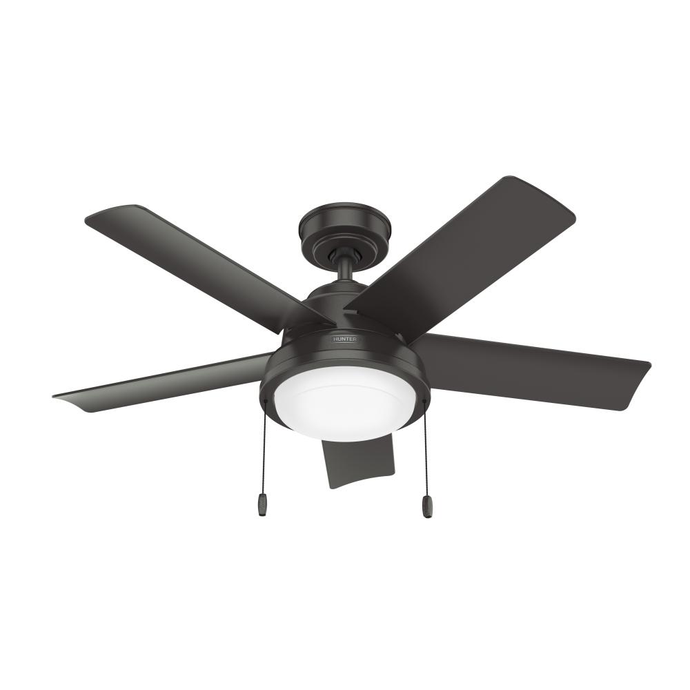 Hunter 44 inch Seawall Noble Bronze WeatherMax Indoor / Outdoor Ceiling Fan with LED Light Kit and P