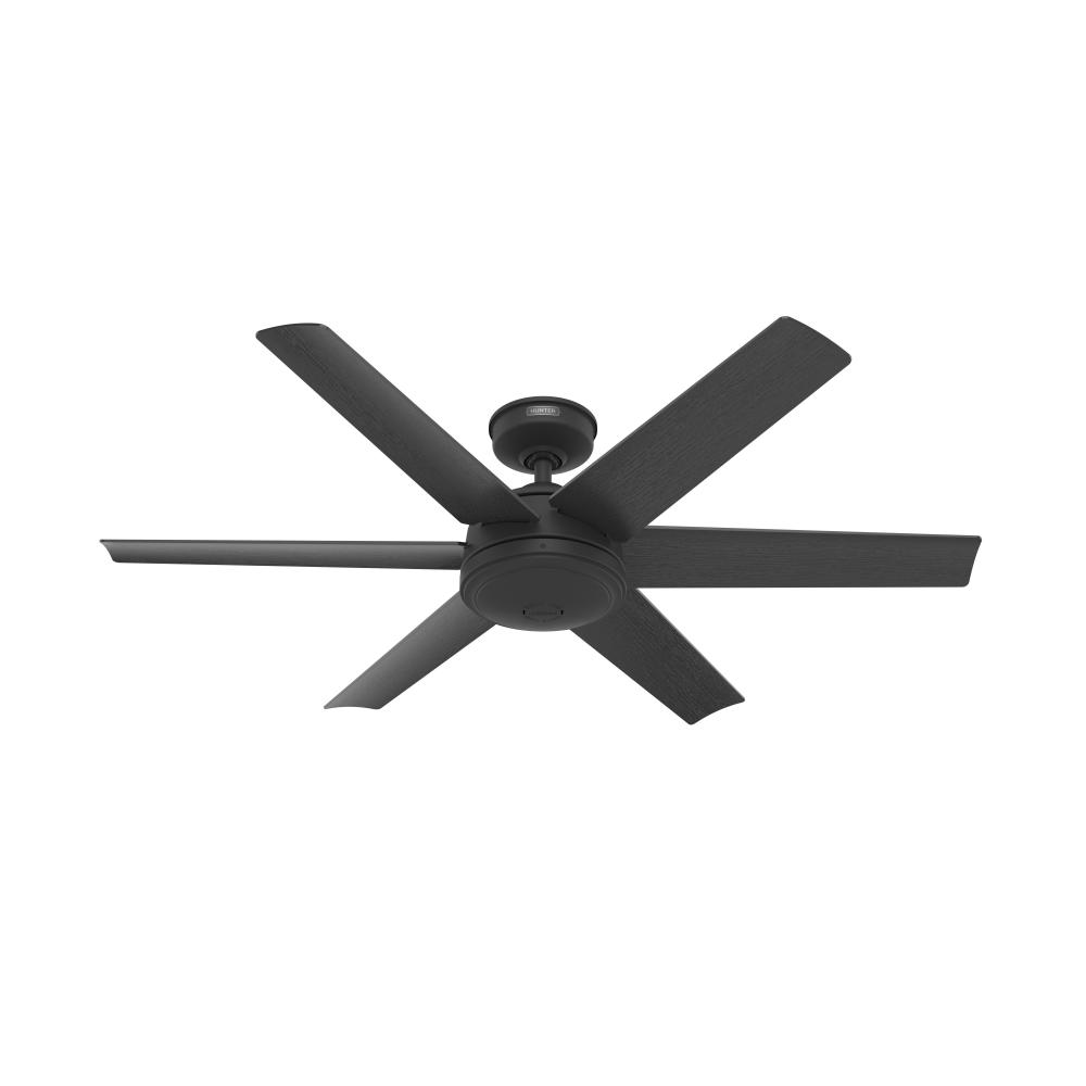 Hunter 52 inch Jetty Matte Black WeatherMax Indoor / Outdoor Ceiling Fan and Wall Control