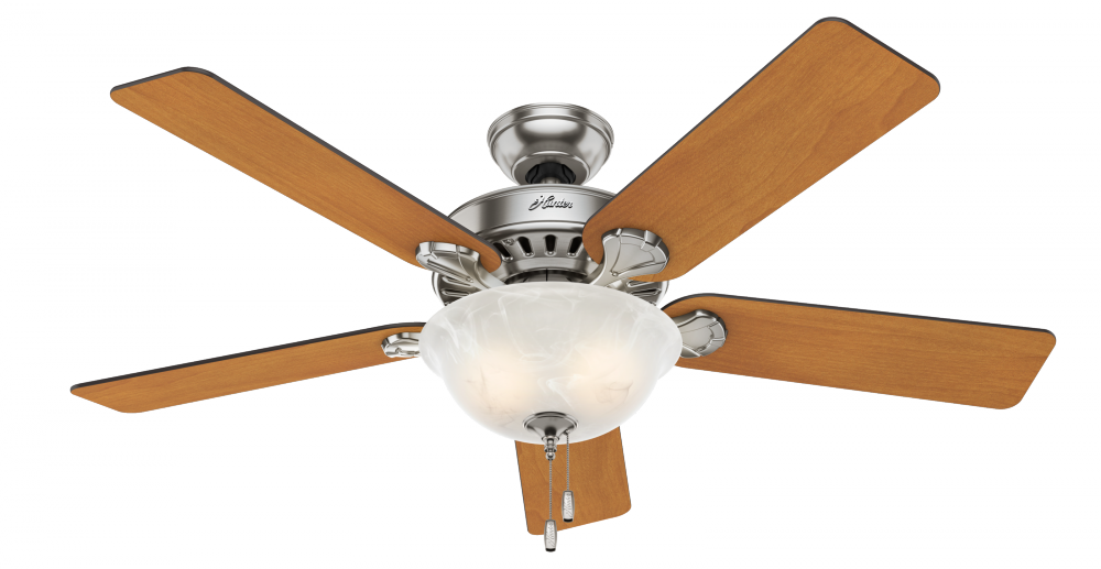 Hunter 52 inch Pro's Best Brushed Nickel Ceiling Fan with LED Light Kit and Pull Chain