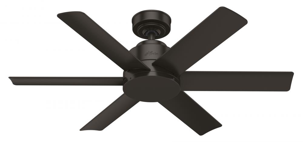 Hunter 44 inch Kennicott Premier Bronze Damp Rated Ceiling Fan and Wall Control