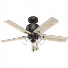 Hunter 51698 - Hunter 44 inch Sencillo Noble Bronze Ceiling Fan with LED Light Kit and Pull Chain