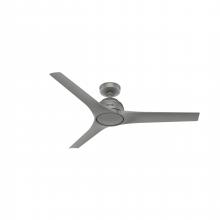 Hunter 51584 - Hunter 52 inch Gallegos Matte Silver Damp Rated Ceiling Fan and Wall Control