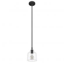 Hunter 19657 - Hunter Dunshire Noble Bronze with Seeded Glass 1 Light Pendant Ceiling Light Fixture