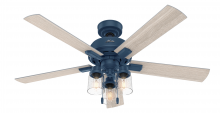 Hunter 50310 - Hunter 52 inch Hartland Indigo Blue Ceiling Fan with LED Light Kit and Pull Chain