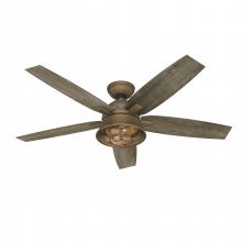 Hunter 51573 - Hunter 52 inch Hampshire Weathered Copper Ceiling Fan with LED Light Kit and Handheld Remote