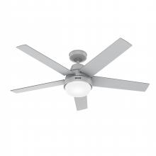 Hunter 52614 - Hunter 52 inch Wi-Fi Aerodyne Dove Grey Ceiling Fan with LED Light Kit and Handheld Remote