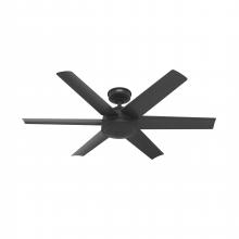 Hunter 51731 - Hunter 52 inch Jetty Matte Black WeatherMax Indoor / Outdoor Ceiling Fan and Wall Control