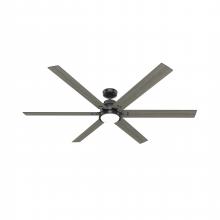 Hunter 51950 - Hunter 72 inch Wi-Fi Gravity Matte Black Ceiling Fan with LED Light Kit and Handheld Remote