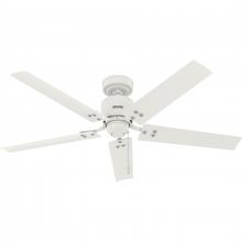 Hunter 51460 - Hunter 52 inch Windbound Matte White Damp Rated Ceiling Fan and Pull Chain