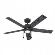 Hunter 51760 - Hunter 52 inch Erling Matte Black Ceiling Fan with LED Light Kit and Pull Chain