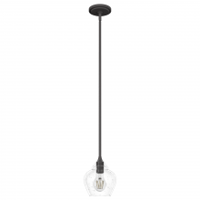 Hunter 19649 - Hunter Dunshire Noble Bronze with Seeded Glass 1 Light Pendant Ceiling Light Fixture