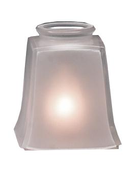 frosted curved edge art glass shade (Ruskin only)