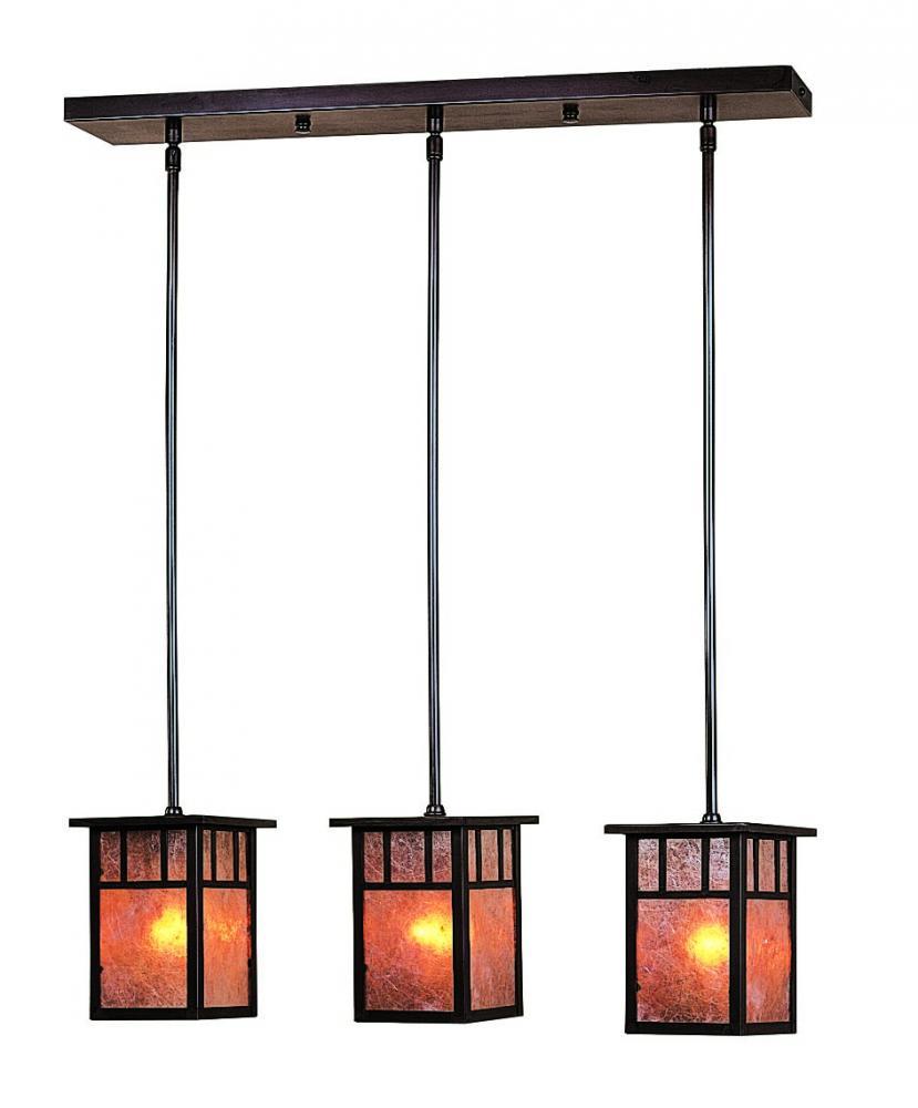 4" huntington 3 light in-line, without overlay (empty)