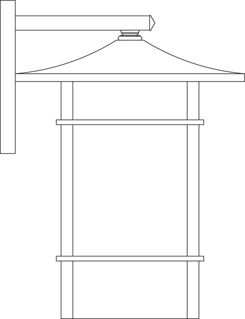 12" katsura wall mount with toshi overlay