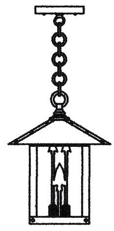 9" timber ridge pendant with arrow filigree
