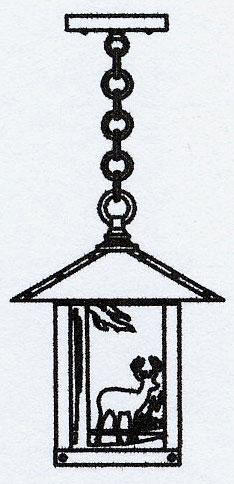 9" timber ridge pendant with deer filigree
