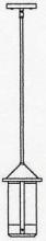Arroyo Craftsman BSH-6LGW-AC - 6" berkeley long body stem hung pendant