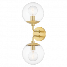 Mitzi by Hudson Valley Lighting H503102-AGB - Meadow Wall Sconce