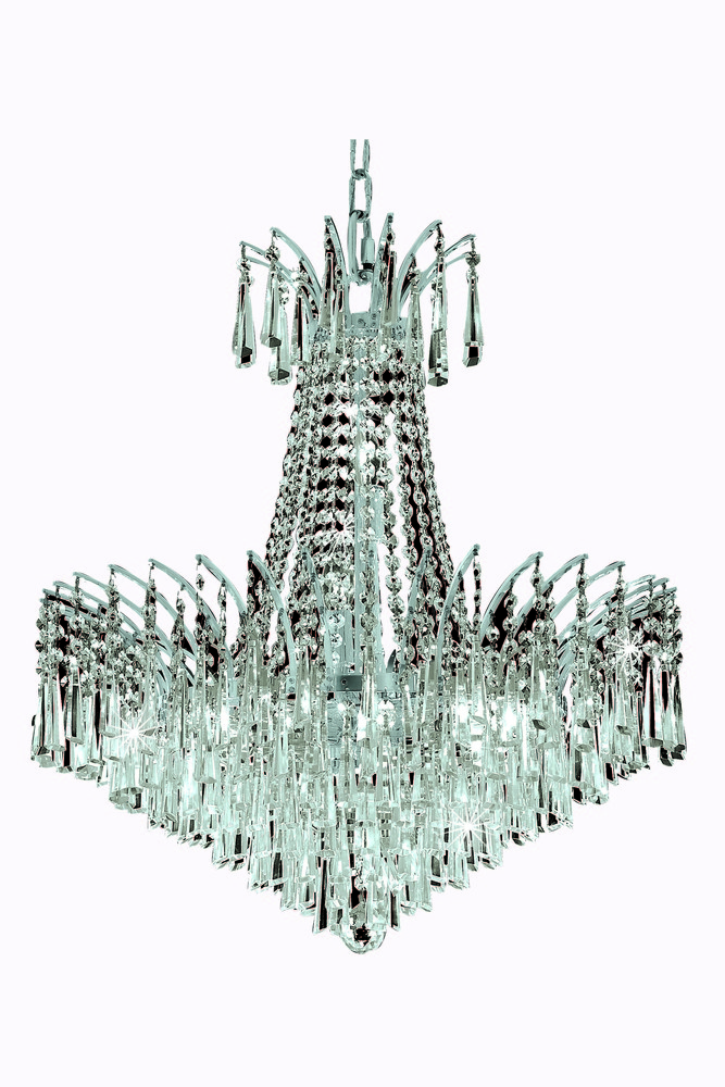 Victoria 11 light Chrome Chandelier Clear Royal Cut Crystal