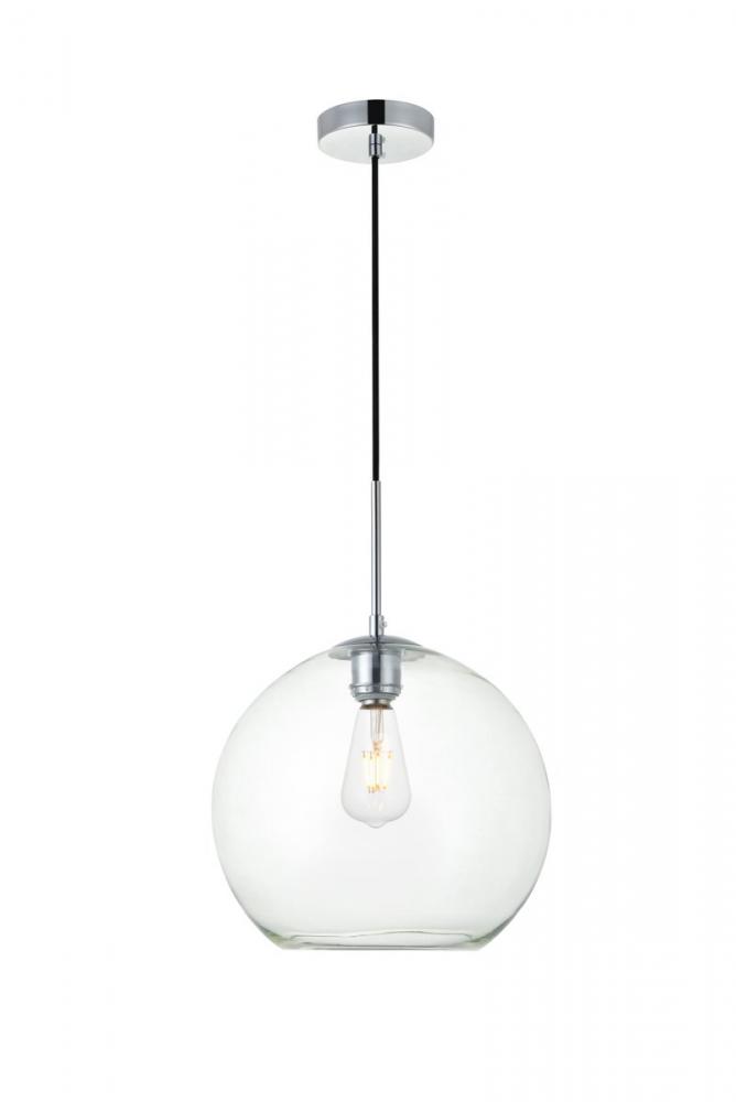 Baxter 1 Light Chrome Pendant with Clear Glass