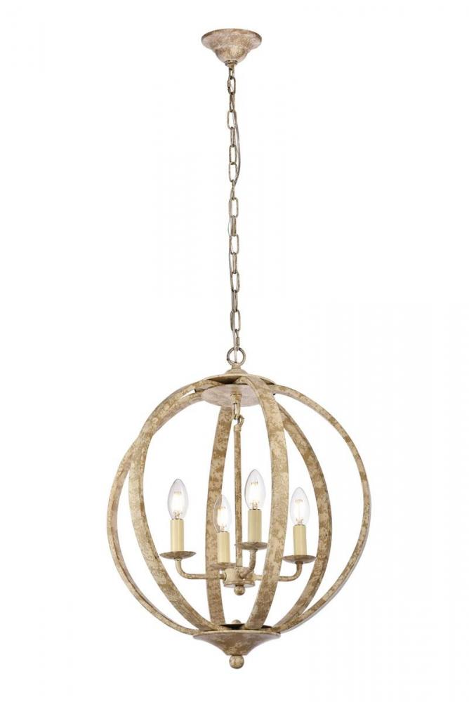 Marlow Collection Pendant D18 H22.5 Lt:4 Weathered Dove Finish