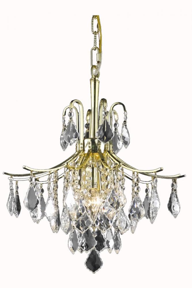 Amelia Collection Pendant D16in H20in Lt:6 Gold Finish