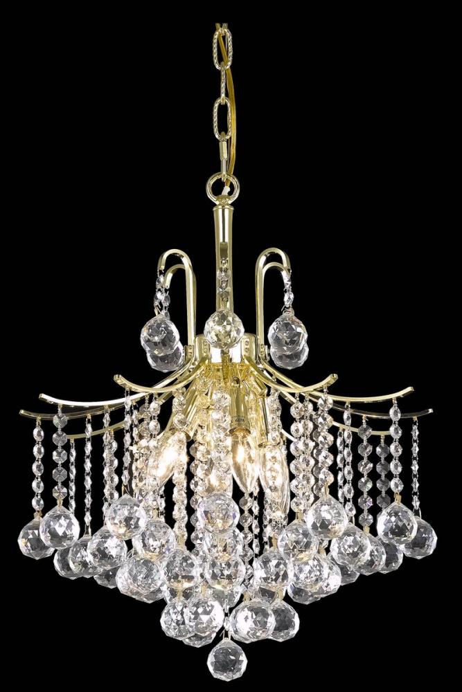 Amelia Collection Pendant D17in H20in Lt:6 Gold Finish