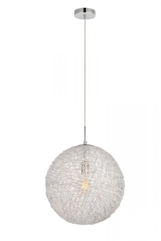 Lilou Collection Pendant D15.7 H16.8 Lt:1 Chrome and Clear Finish
