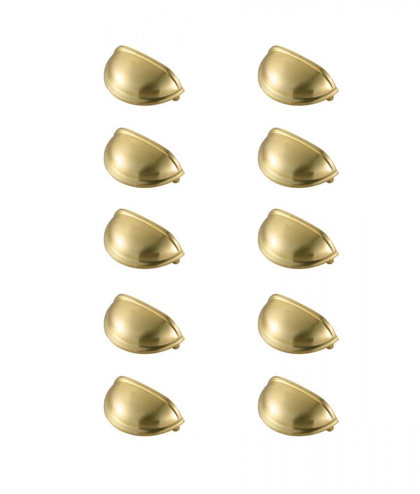 Atticus 3" Center to Center Brushed Gold Cup Bar Pull Multipack (Set of 10)