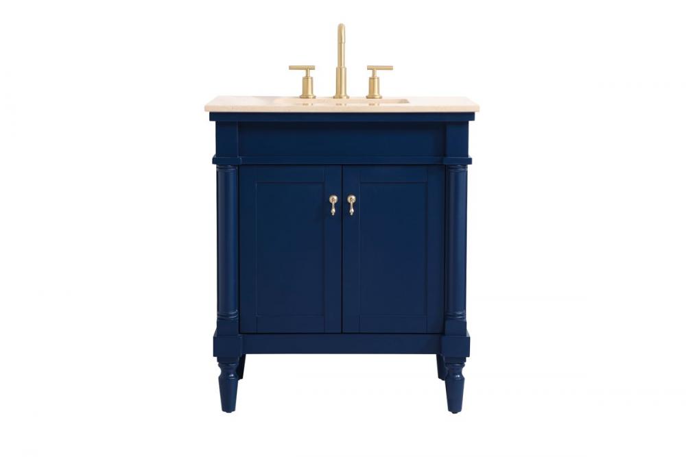 30 Inch Single Bathroom Vanity in Blue