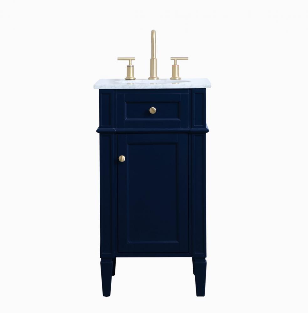 18 Inch Single Bathroom Vanity in Blue