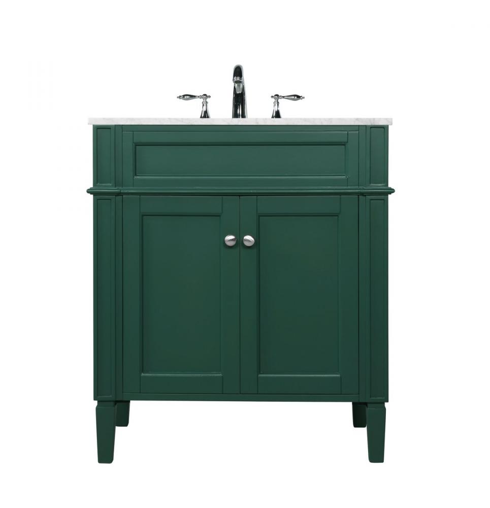 30 Inch Single Bathroom Vanity in Green