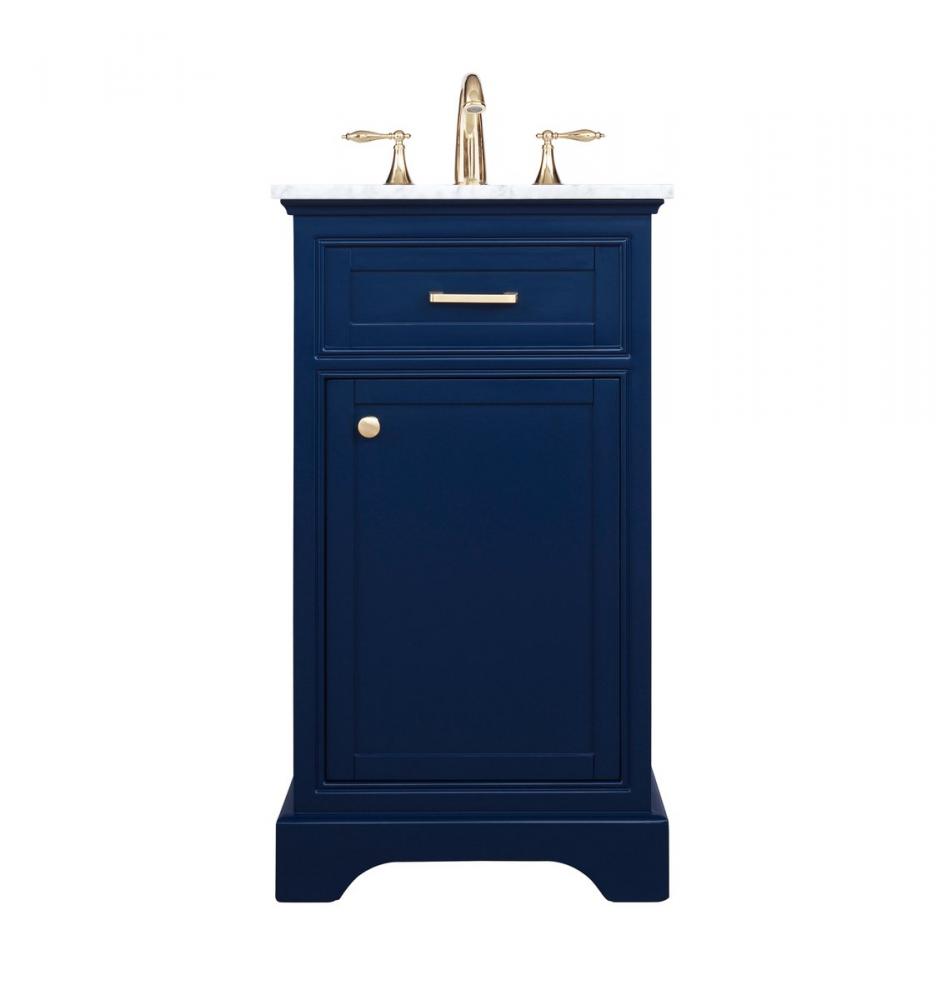 19 Inch Single Bathroom Vanity in Blue